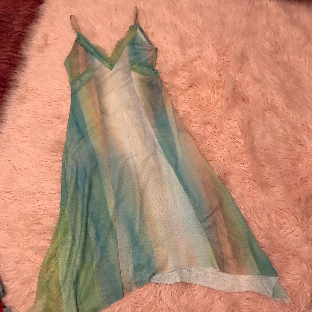 Watercolor print summer dress